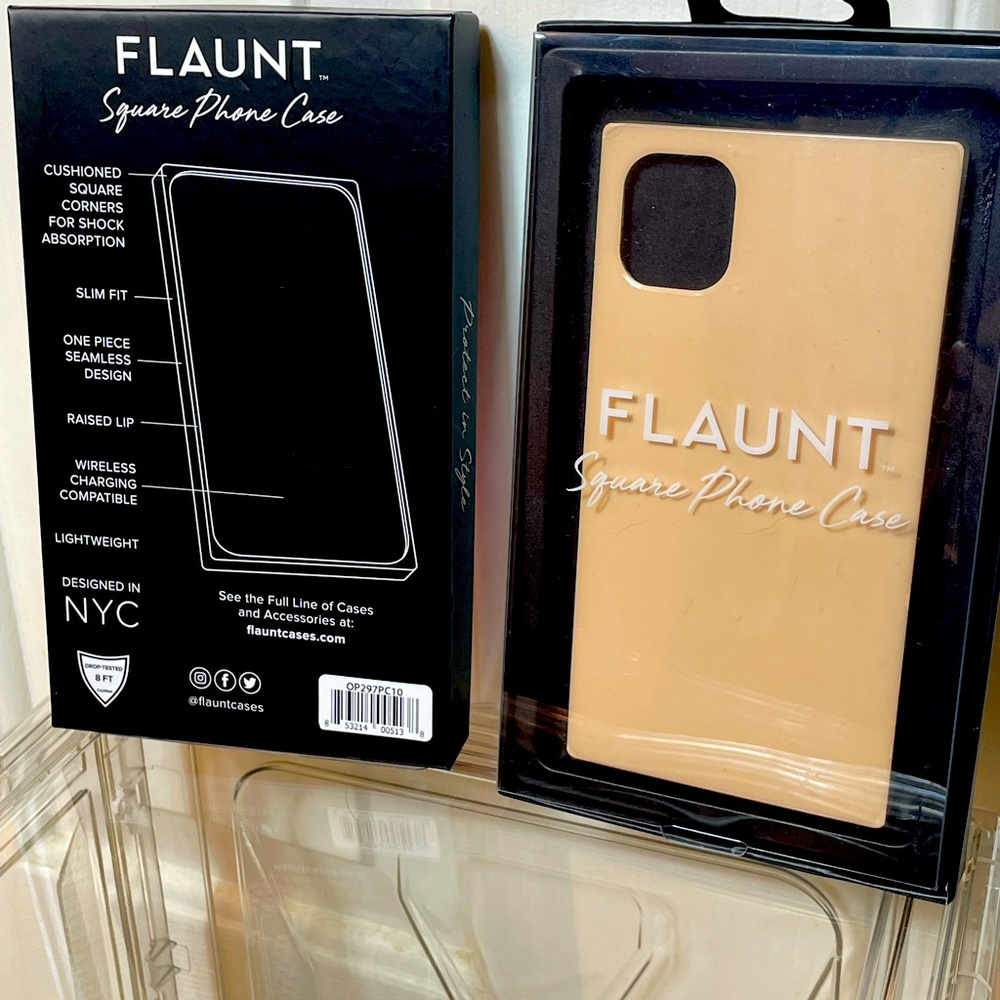 FLAUNT Nude Almond Square iPhone 11 phone case